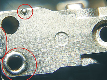 <a href='http://www.gzrfjj.cn/product/3.htm' class='text_a'>模具激光焊機(jī)</a>修復(fù)模具效果